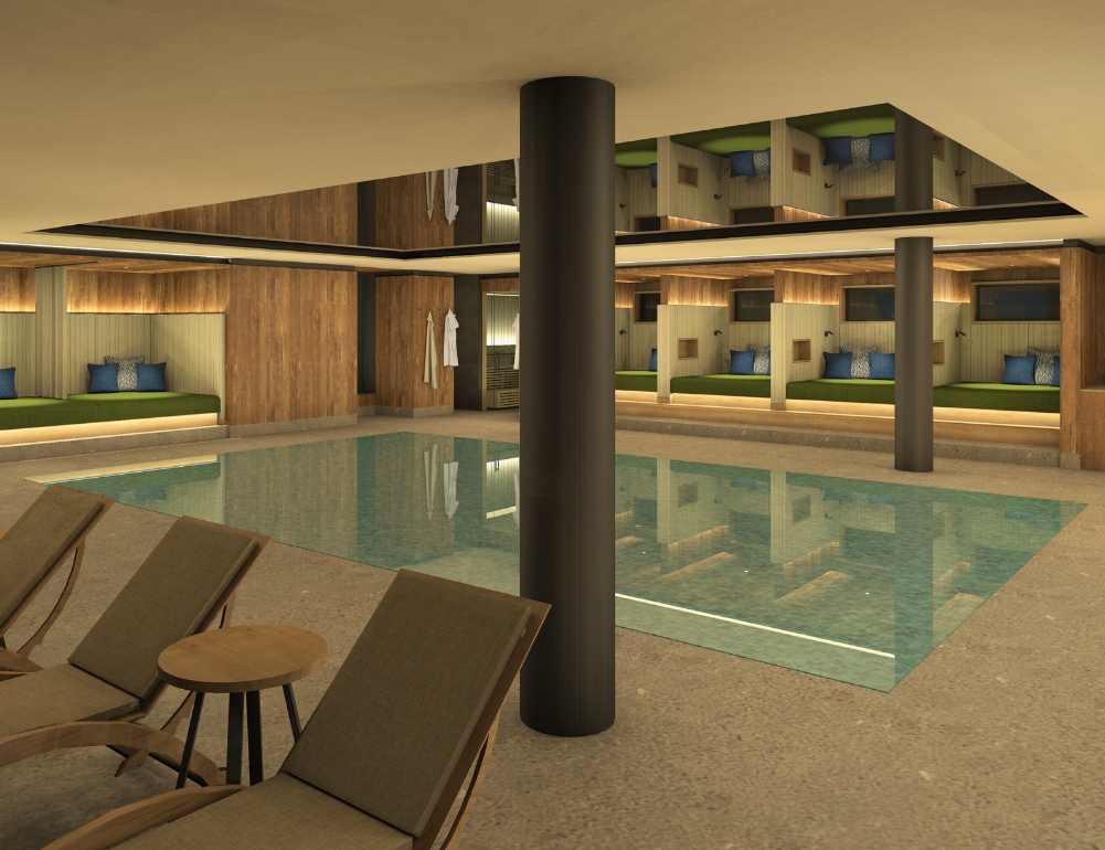 Unser Hotel mit Schwimmbad und sensationeller Aussicht ins Tal im Salzburger Land, Österreich © Selina Flasch Photography