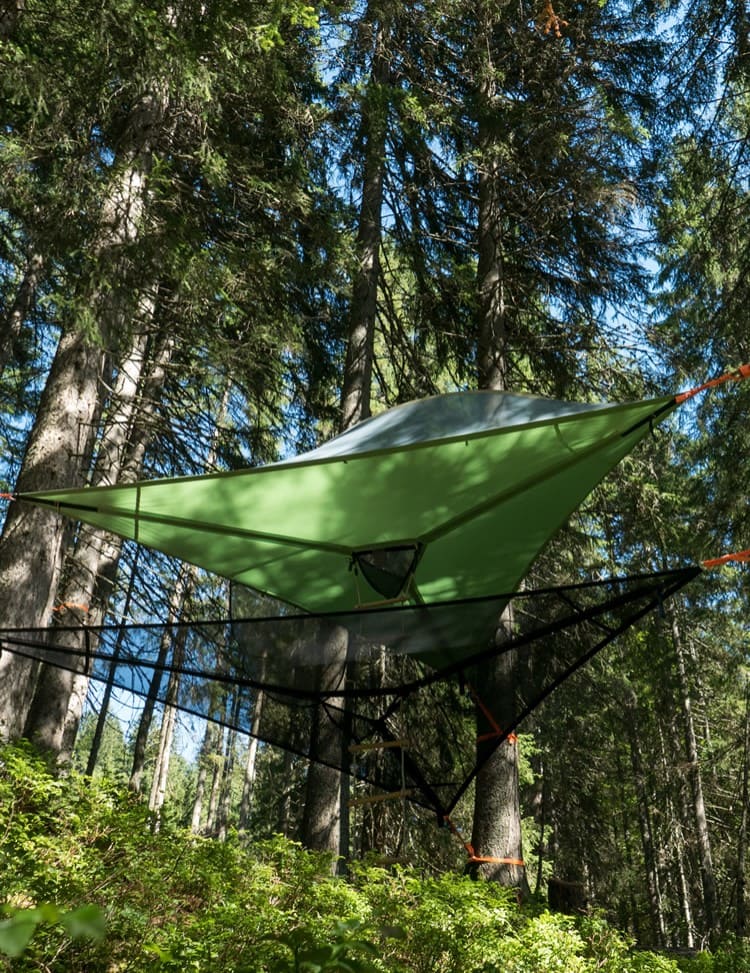 Schlafen in Baumzelten im WASTL Outdoor-Camp, Ferienlager in der Salzburger Sportwelt